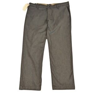 NWT Dockers Lux Men's Dark Gray Classic Fit Cotton Blend Pants 38x29 khaki